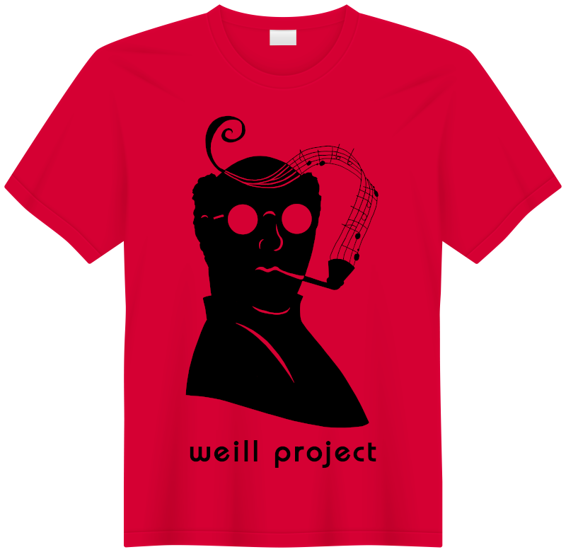 Weill Project logo on red T-shirt